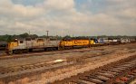 CSX 2627 is one of 5 locos in a colorful display in the yard